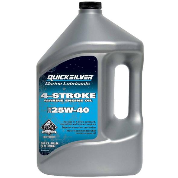 QUICKSILVER 4-STROKE 25W-40 ENGINE OIL 4 lt 92-8M0086224