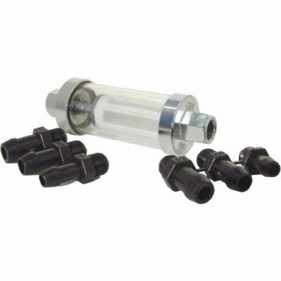 IN LINE FUEL FILTER Universal fuel filter, for all hose thicknesses